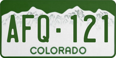 CO license plate AFQ121