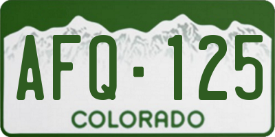 CO license plate AFQ125