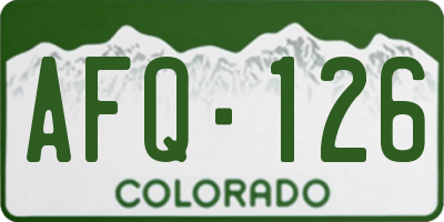 CO license plate AFQ126