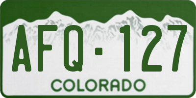 CO license plate AFQ127