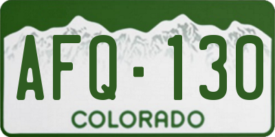 CO license plate AFQ130