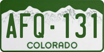 CO license plate AFQ131