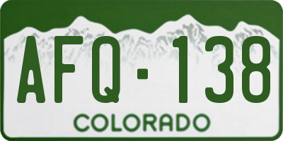 CO license plate AFQ138