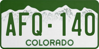 CO license plate AFQ140