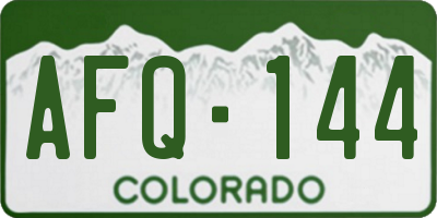 CO license plate AFQ144