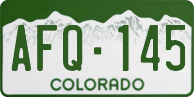 CO license plate AFQ145