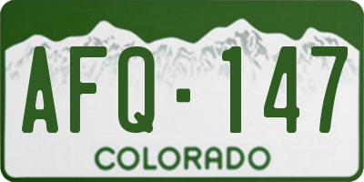 CO license plate AFQ147