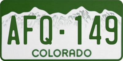 CO license plate AFQ149