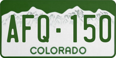 CO license plate AFQ150