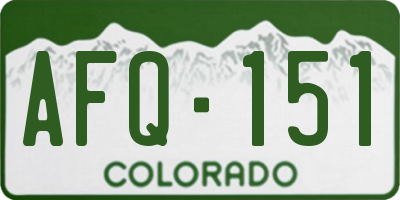 CO license plate AFQ151