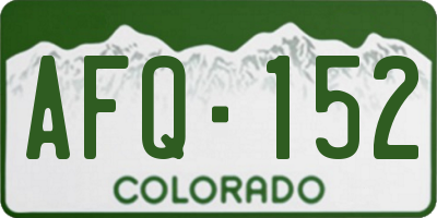 CO license plate AFQ152