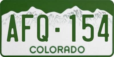 CO license plate AFQ154