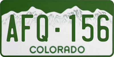 CO license plate AFQ156