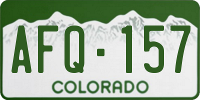 CO license plate AFQ157