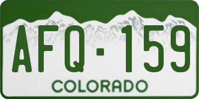 CO license plate AFQ159