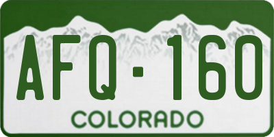 CO license plate AFQ160