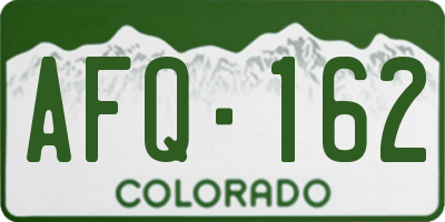 CO license plate AFQ162