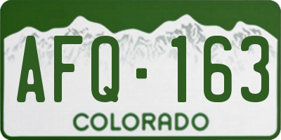 CO license plate AFQ163