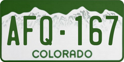 CO license plate AFQ167