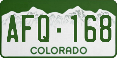 CO license plate AFQ168