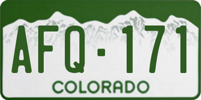 CO license plate AFQ171