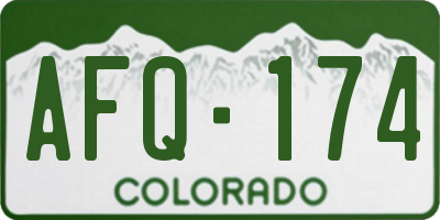 CO license plate AFQ174