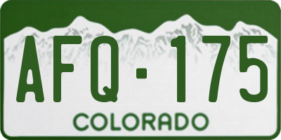 CO license plate AFQ175