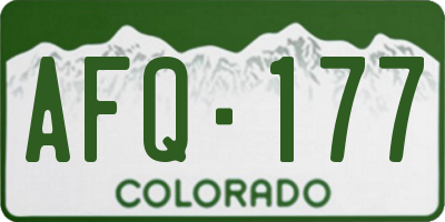 CO license plate AFQ177