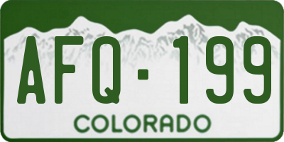 CO license plate AFQ199