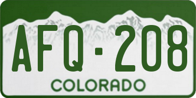 CO license plate AFQ208