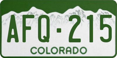 CO license plate AFQ215