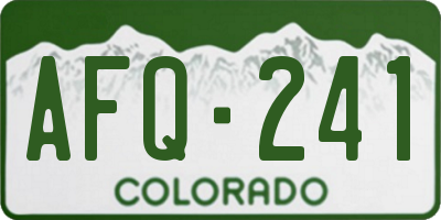 CO license plate AFQ241