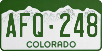 CO license plate AFQ248