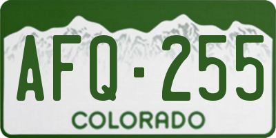 CO license plate AFQ255