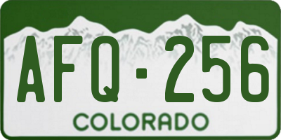 CO license plate AFQ256