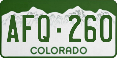 CO license plate AFQ260