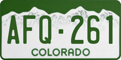 CO license plate AFQ261