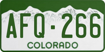 CO license plate AFQ266