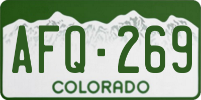 CO license plate AFQ269