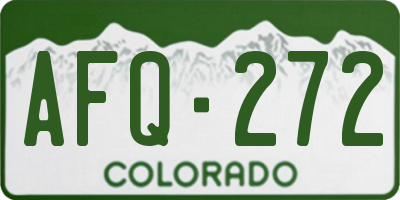CO license plate AFQ272