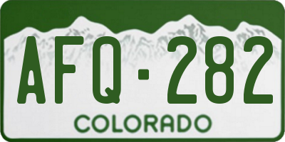 CO license plate AFQ282