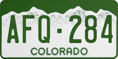 CO license plate AFQ284