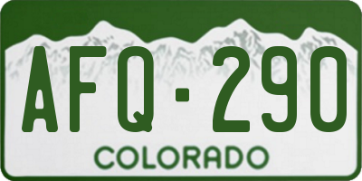 CO license plate AFQ290