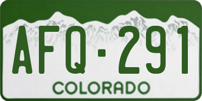 CO license plate AFQ291