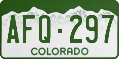CO license plate AFQ297