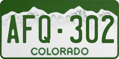 CO license plate AFQ302