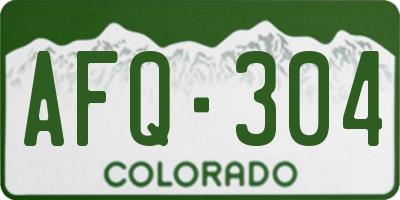 CO license plate AFQ304