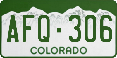 CO license plate AFQ306