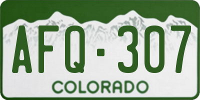 CO license plate AFQ307