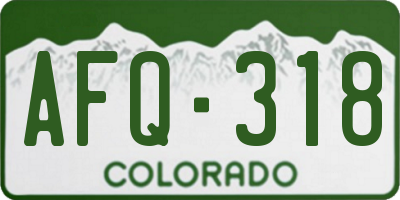 CO license plate AFQ318